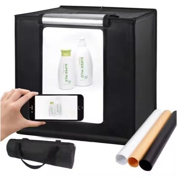 Photo Lighted LED Studio Box 24x24x24 in. Portable Photobooth Photography NEW